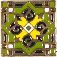 Bronzová dekorace Enameled Orient 1668, 5x5 cm